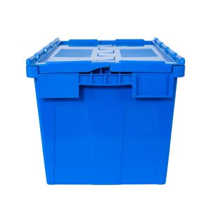 Storage and Shipping Stackable Container Moving Turnover Plastic Crate with Lid