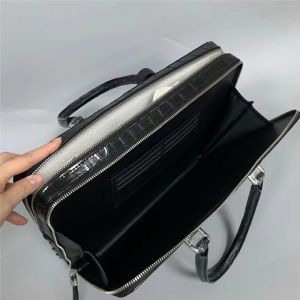 Authentic Exotic Crocodile Skin Businessmen Briefcase Large Working Purse