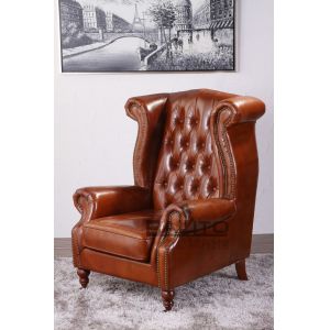 China classical British style leather leisure sofa chair furniture,#2033 on sale