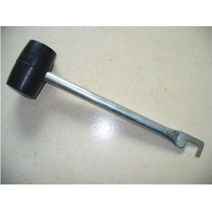 Quality rubber hammers with steel pipe handle with hook for sale