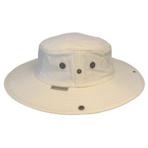 Mens Wide Brim Aussie Sun Hat , Hidden Pocket Beige Wide Brim Hat For Women