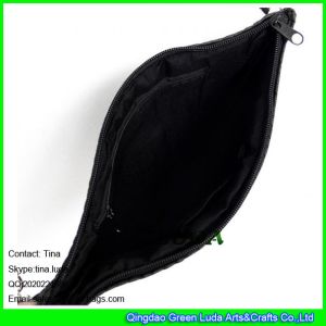 LDZS-317 paper braided women handbag black clutch handbags purses