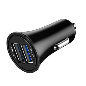 ABS Dual USB Car Charger 12V-24V Input with 2.4A 3.0A Output
