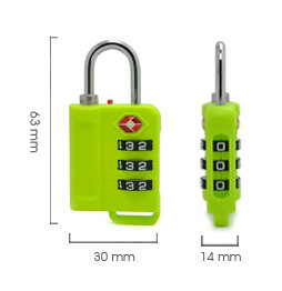 Quality TSA 3-digit travel bag zinc alloy lock for sale