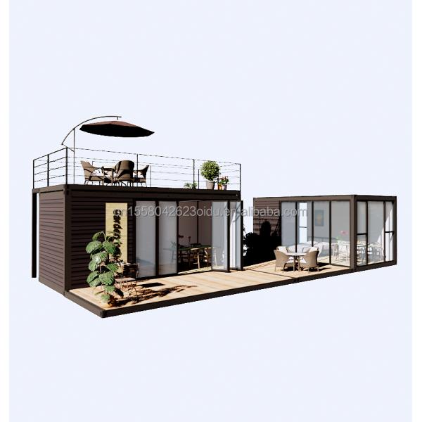 Modern Design Style Light Steel Frame Foldable Villa Container House with Aluminum Alloy Windows