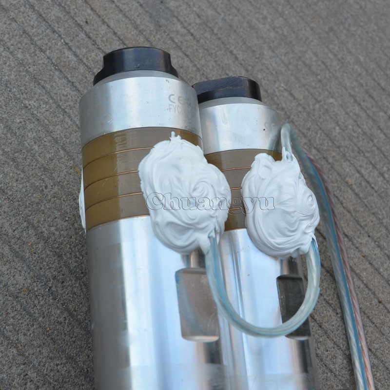 4200W High Power Ultrasonic Welding Transducer 15khz Double Horn