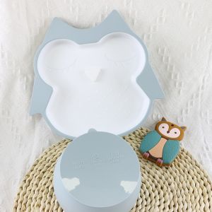 BPA Free Infant Silicone Feeding Plate Waterproof With Suction Bottom