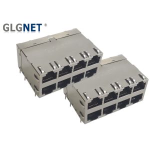 Copper Alloy Shield 10G ICM PA9T Magnetic Ethernet Connector