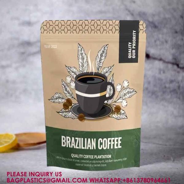 Packaging Sweets Tea Biscuits Aluminium Foil Bags Self-Standing Zipper Packaging Bags