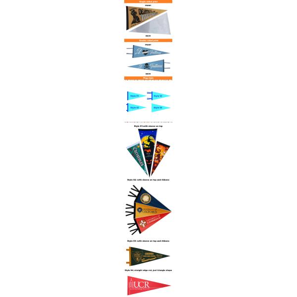 20x45cm Felt Triangle Banner