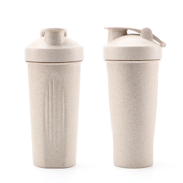 600ml Sports Environmental Protection Material Wheat Shaker Bottles Protien