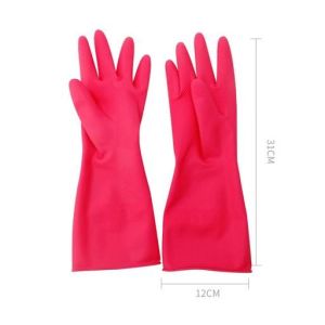 Quality Customizable Cotton Flock Lined Latex Gloves with Waterproof Coating for sale