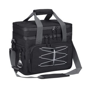 Double Decker Cooler Bag For Frozen Food Collapsible Insulated Cooler 27L