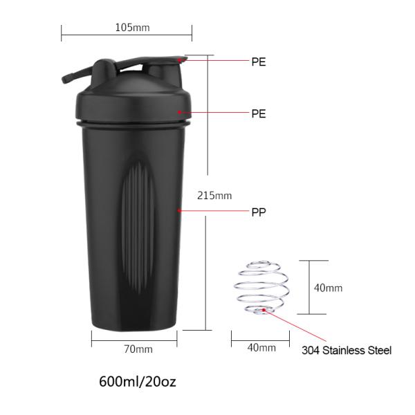 Customized Color PP Plastic Sports Bottle 800ml 500ml