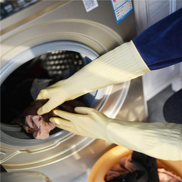 Buy Reusable Waterproof Long Sleeve Latex Gloves , Rubber Laundry Gloves at wholesale prices