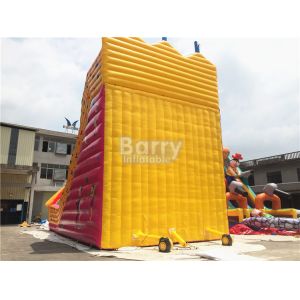 Custom Made Kids Inflatable Slide Single Lane Yellow 12x7x10m