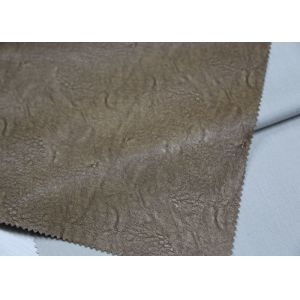 Light Brown Twotone Embossed Leather Fabric , Embossed PU Coated Leather
