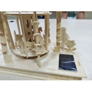 Modern Assemble DIY Solar Educational Toys For Kids Wooden Playground Toys