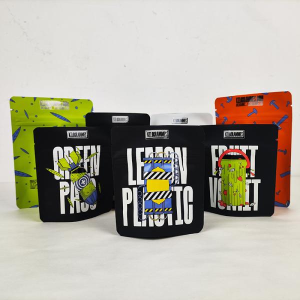 ziplockk Stand Up Mylar Food Bags Gravure Printing For Tea Candy Sugar Cookies