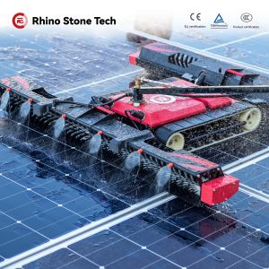 Remote Controlled PV Module Cleaner Solar Cleaning Equipment Maintenance Robot