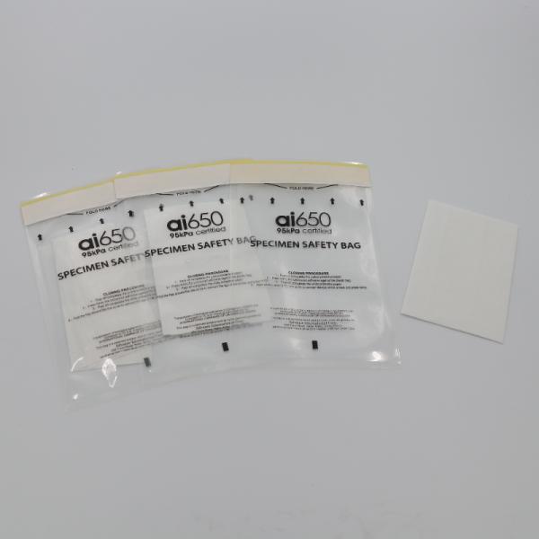 LDPE Recyclable Biohazard Lab Bags With Document Pouch