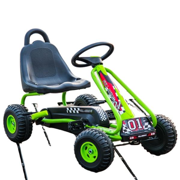 Ride On Toy Adjustable Seat Handbrake 4-Wheel Pedal Go-Karts for Children's Amusement