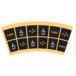 Flexo&Offset Pringting Food Grade Waterproof PE Coated Paper Cup Fan