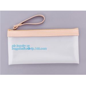 clear vinyl TPU pencil case bag with zipper for boys girls, Creative contracted
