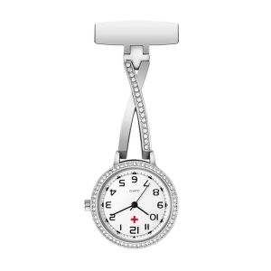 China Diamond Nurse Watch Simple Medical Chest Watch Clip Buckle High-Quality Japanese PC21S Movt on sale