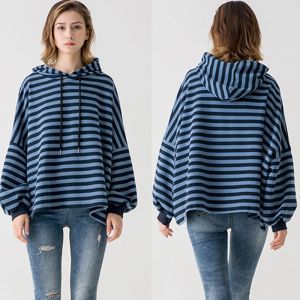 Women Boutique Clothes Custom Stripe Hoodies Sweatshirts