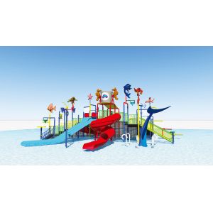 summer water park equipment fiberglass aqua park water playhouse