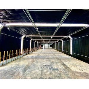 China Multi-Span Commercial Greenhouse with End Floral Sightseeing and Striped Glass Terrace on sale