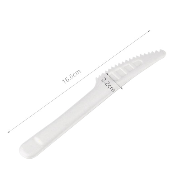 Buy Eco Friendly Compostable Cutlery Plant Based Sugarcane Bagasse Pulp Knife at wholesale prices