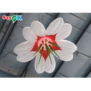 Customized Giant Inflatable Flower Hanging Wedding Inflables LED Flower