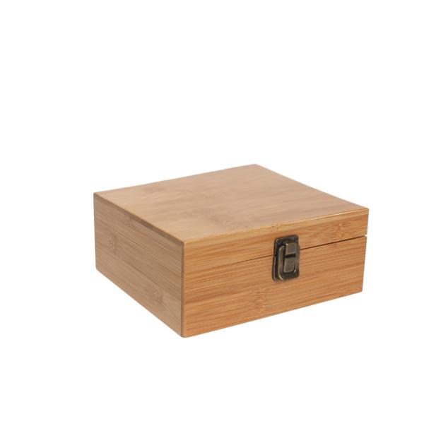Buy Luxury Bamboo Gift Box with White Cover and Gold Clasp at wholesale prices