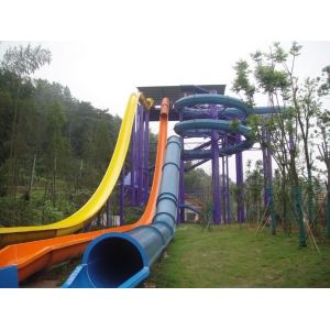 High Speed Water Slides Funny Swimming Pool Water Amusement For Holiday Resort