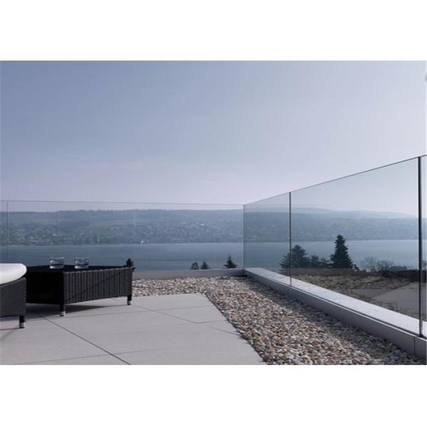 Buy Frameless Glass Railing Aluminum U Channel Base Glass Balcony Railing at wholesale prices