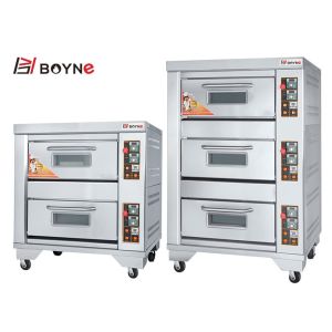 Commercial Quality High Temperature Three Deck Three Tray Gas Bakery Oven