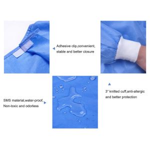 XXL Blue Medical Disposable Surgical Gown Prevent Cross Infection