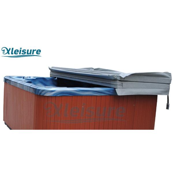 Buy Light Grey Rectangle Spa Insulation Lid Vinyl Hot Tub Spa Covers For Portable Bubble Spa at wholesale prices