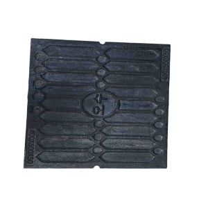 China Square Single Seal DI Manhole Cover Frames With Lock Black Painted Finished on sale