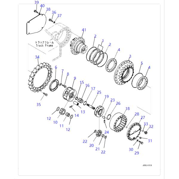 20Y2742180 20Y-27-42180 Hub Excavator Travel Motor For KOMATSU PC210 PC220 PC240