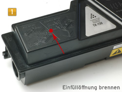 Kyocera TK-130, FS-1300 location for the filler opening