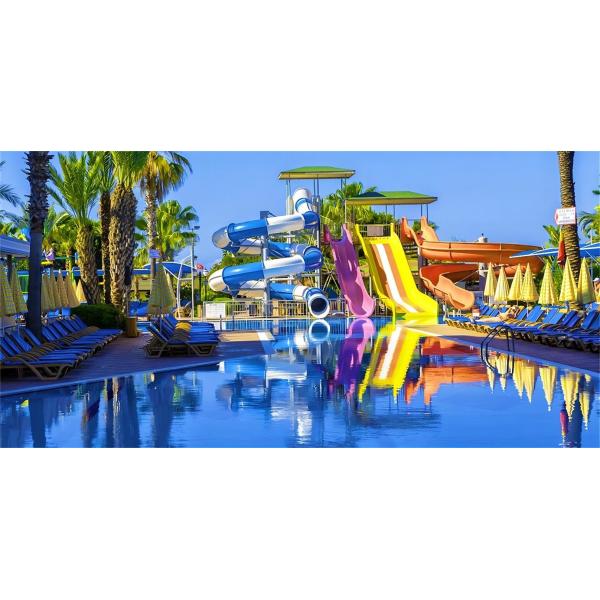 Swimming Pool Fiberglass Water Slide for Adults Customized Color