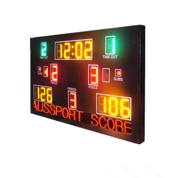 Buy Yellow Electronic Basketball Scoreboard With Moving Sign at wholesale prices