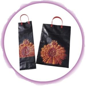 Small Plastic Bags With Handles , Promotional Loop Handle Bags