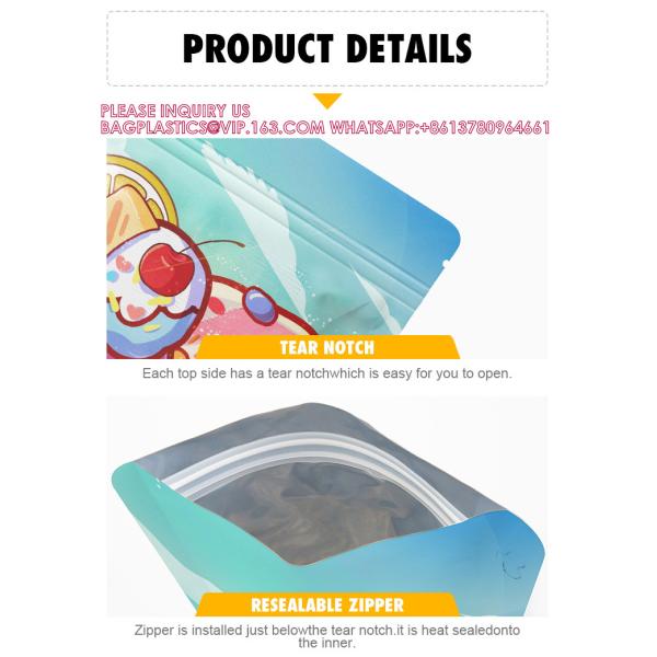 Herbal Pouch, Tea Bag, Custom Printed Side Seal Laminated Pouch Kraft Paper Packing Packaging Bag