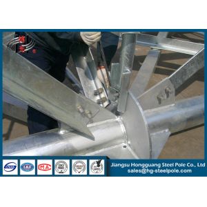 500KV Galvanized Substation Switchyard Structures Tubular , Tapered