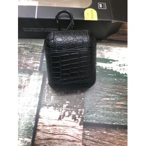 OEM Crocodile Pattern Real Leather Earphones Case Protective Headphones Cover