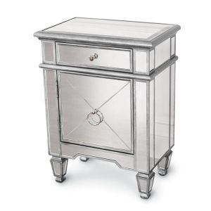 MDF Mirrored Hotel Bedside Table